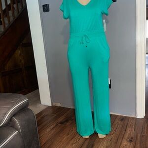 NWT Soft Surroundings greenish jumpsuit - S fits like large (14 mannequin)